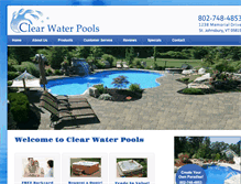 Tablet Screenshot of clearwaterpoolsvt.com